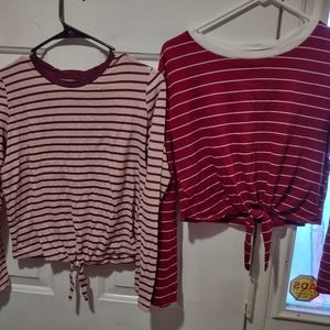 Bundle two crop shirts sz small